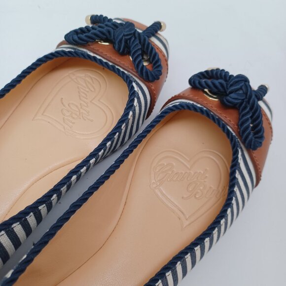 Gianni Bini Shoes Nautical Stripe Slip On Sawyer Casual Ballet Style Flats Sz 9 - Picture 11 of 16